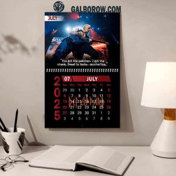 Def Leppard Happy New Year 2025 Wall Hanging Calendar