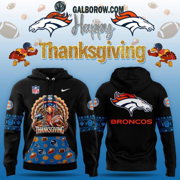 Denver Broncos 2024 Happy Thanksgiving Give Thanks Hoodie T-Shirt