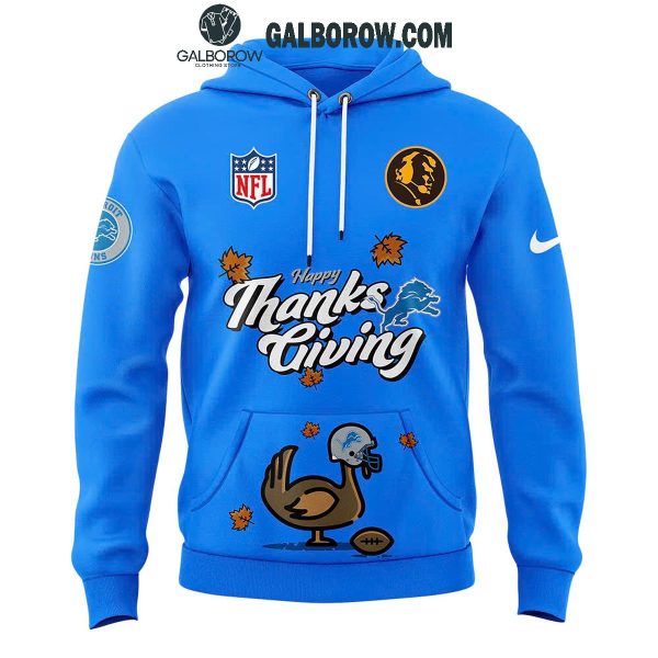 Detroit Lions 2024 Happy Thanksgiving Give Thanks Hoodie T-Shirt