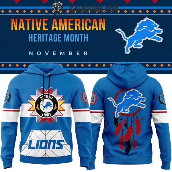 Detroit Lions 2024 Native American Heritage Month Football Honor Hoodie T-Shirt