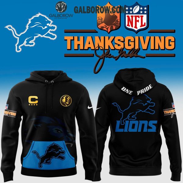 Detroit Lions 2024 Thanksgiving Day Remembering John Madden Hoodie T-Shirt