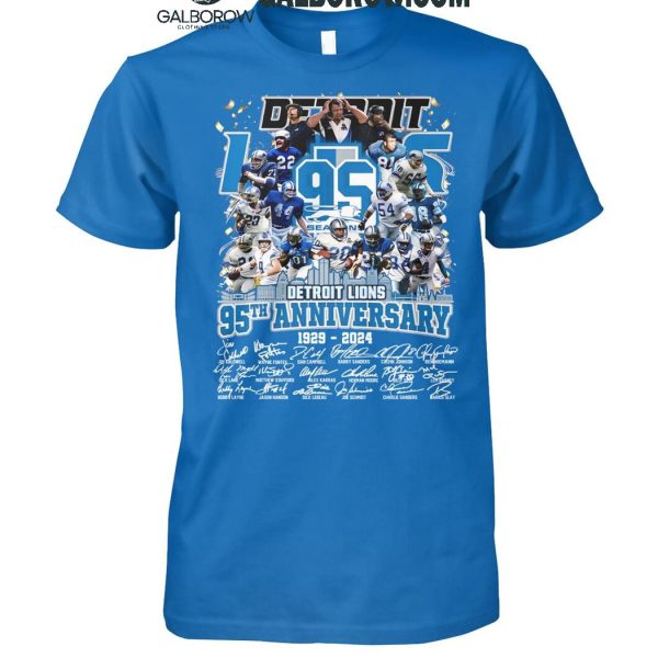 Detroit Lions 95th Anniversary 1929-2024 Thank You Fan T-Shirt