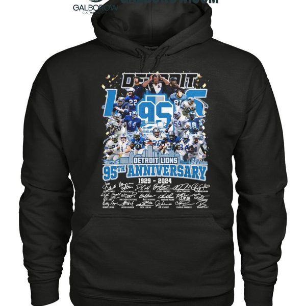 Detroit Lions 95th Anniversary 1929 2024 Thank You Fan T Shirt