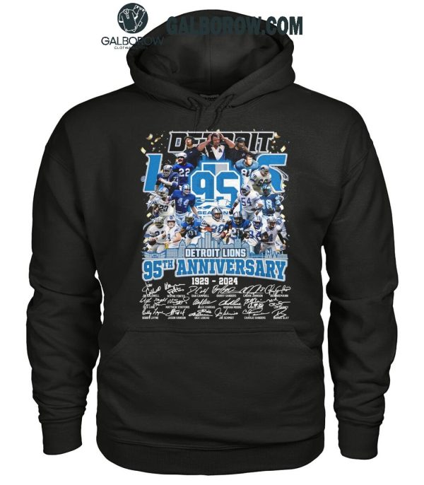 Detroit Lions 95th Anniversary 1929-2024 Thank You Fan T-Shirt