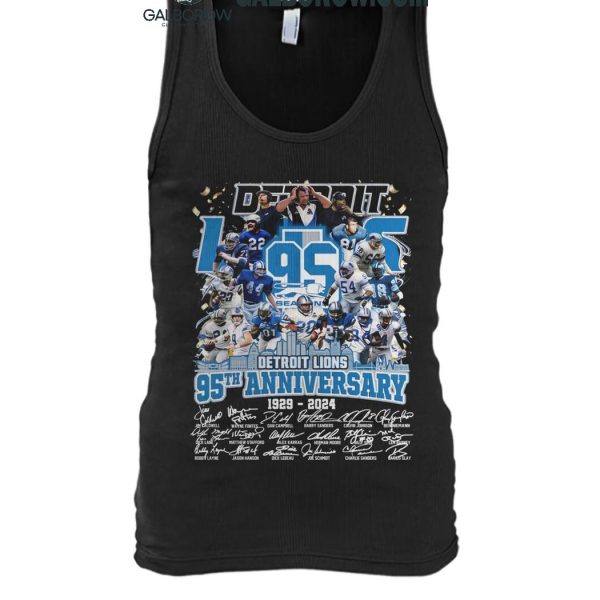 Detroit Lions 95th Anniversary 1929 2024 Thank You Fan T Shirt