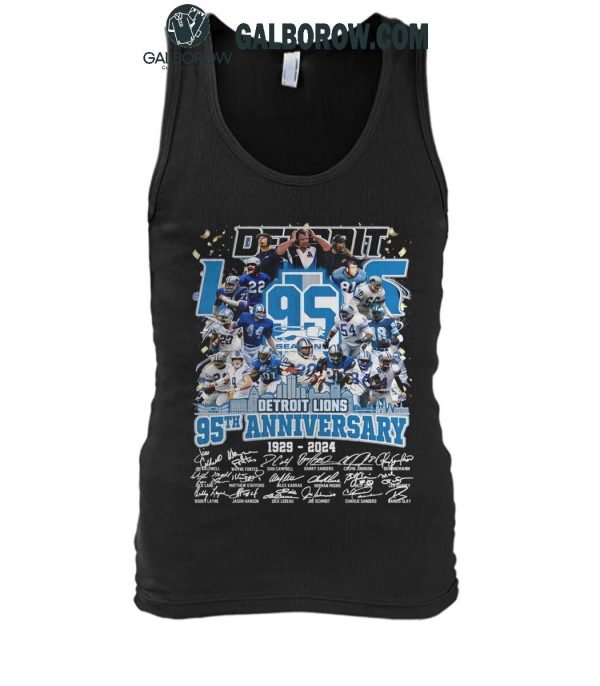 Detroit Lions 95th Anniversary 1929-2024 Thank You Fan T-Shirt