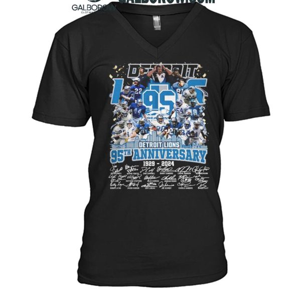 Detroit Lions 95th Anniversary 1929 2024 Thank You Fan T Shirt