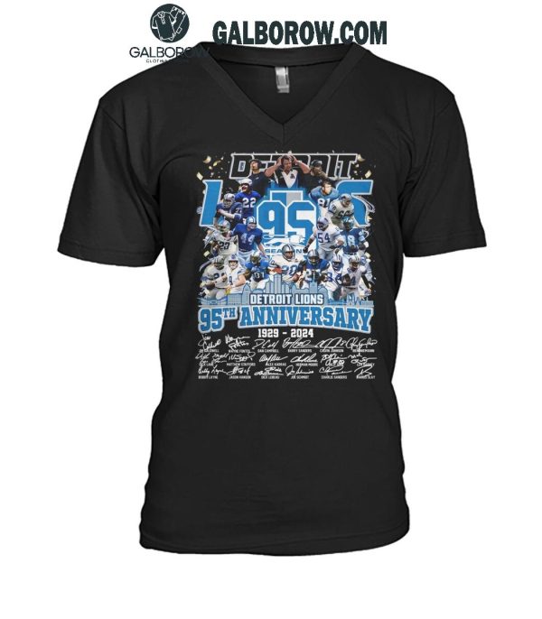 Detroit Lions 95th Anniversary 1929-2024 Thank You Fan T-Shirt