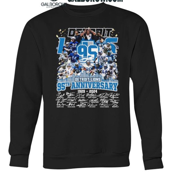 Detroit Lions 95th Anniversary 1929 2024 Thank You Fan T Shirt