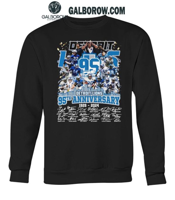 Detroit Lions 95th Anniversary 1929-2024 Thank You Fan T-Shirt