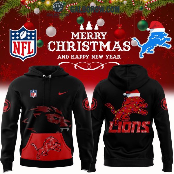 Detroit Lions Christmas 2024The Lions And Bobble Hat Hoodie T-Shirt