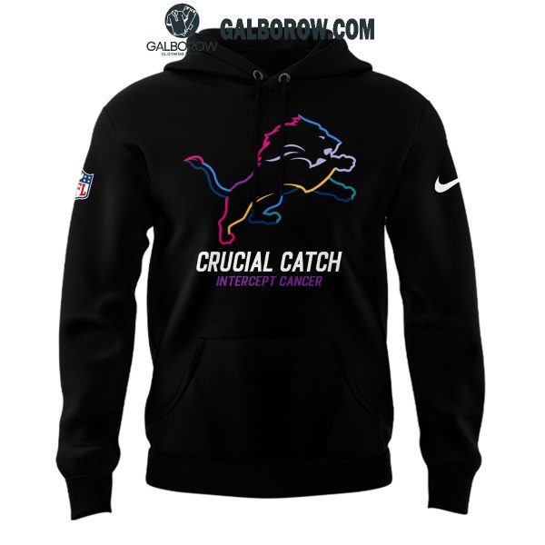 Detroit Lions Crucial Catch Football Versus Intercept Cancer 2024 Hoodie T-Shirt