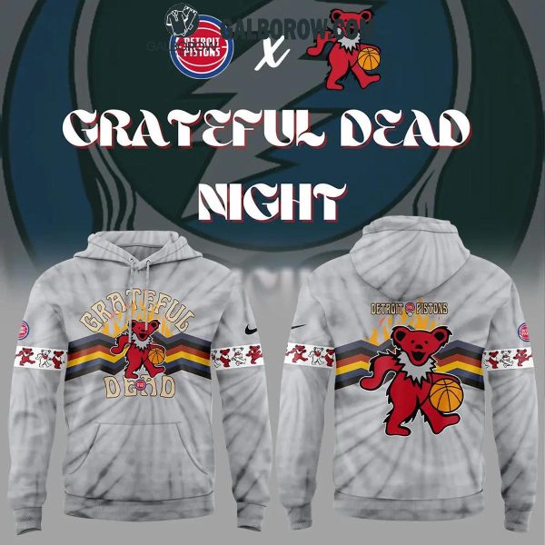 Detroit Pistons Grateful Dead Enjoy The Night 2024 Hoodie T-Shirt