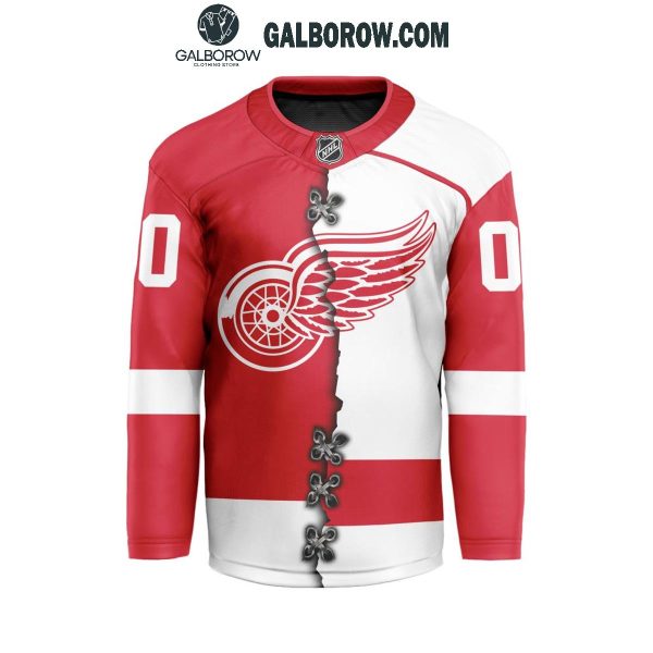 Detroit Red Wings 2024 Home Mix Away Personalized Hockey Jersey