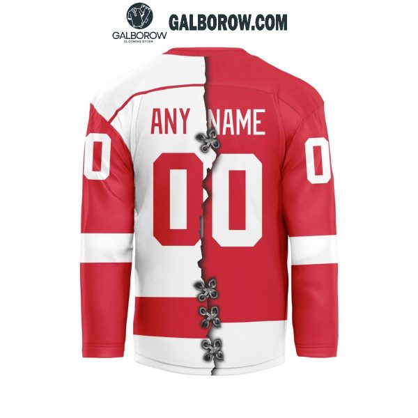 Detroit Red Wings 2024 Home Mix Away Personalized Hockey Jersey