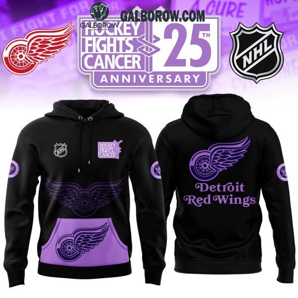 Detroit Red Wings Hockey Fights Cancer 2024 Hoodie T-Shirt