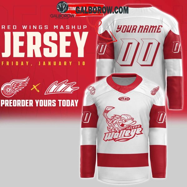 Detroit Red Wings x Toledo Walleye Christmas Edition Personalized Hockey Jersey