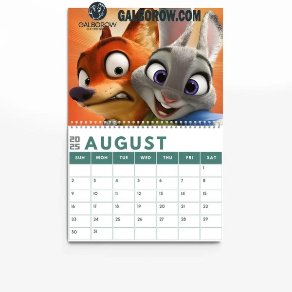 Disney Zootopia A Brand New Year 2025 Wall Hanging And Desk Calendar