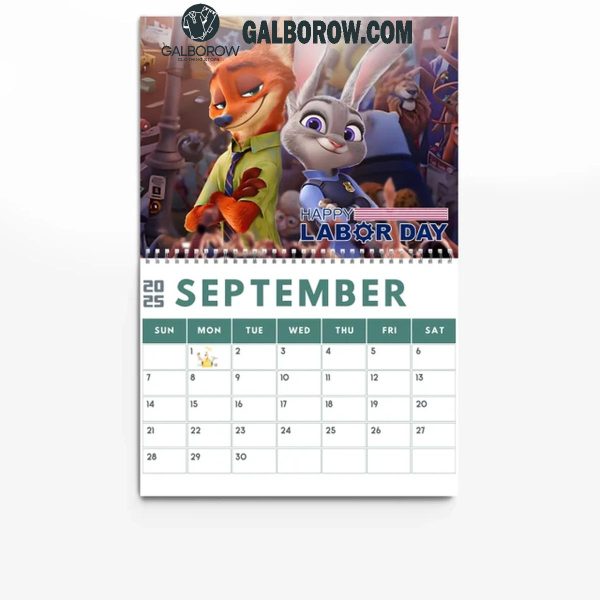 Disney Zootopia A Brand New Year 2025 Wall Hanging And Desk Calendar