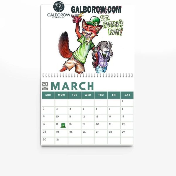 Disney Zootopia A Brand New Year 2025 Wall Hanging And Desk Calendar