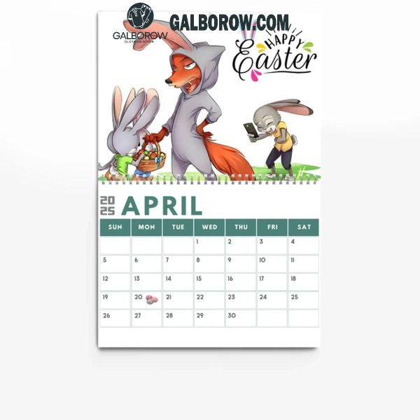 Disney Zootopia A Brand New Year 2025 Wall Hanging And Desk Calendar