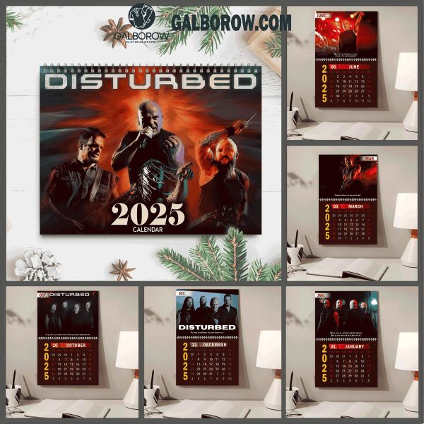 Disturbed Happy New Year 2025 Wall Hanging Calendar