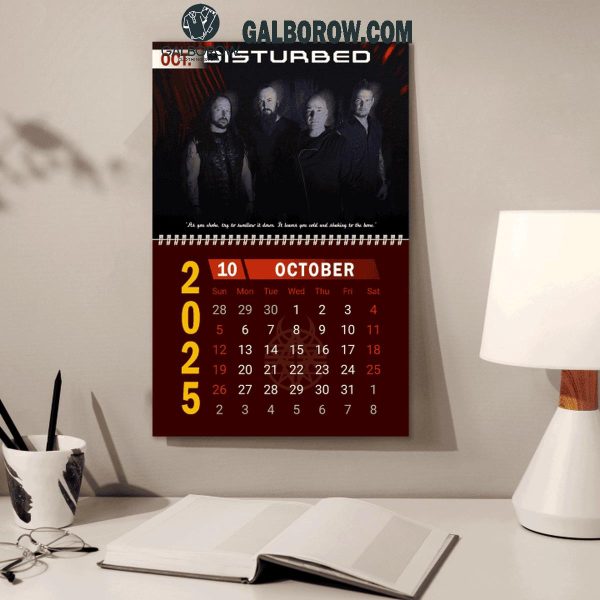 Disturbed Happy New Year 2025 Wall Hanging Calendar