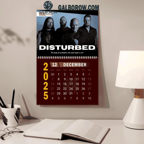 Disturbed Happy New Year 2025 Wall Hanging Calendar