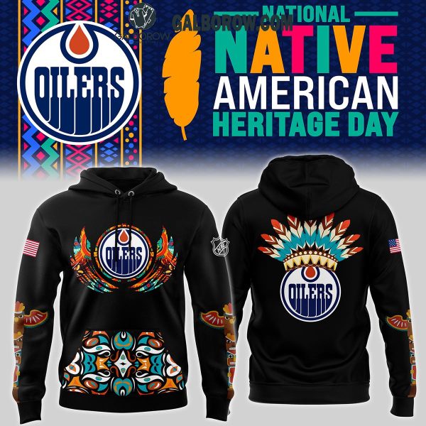 Edmonton Oilers 2024 NHL Native American Heritage Month Hoodie T-Shirt