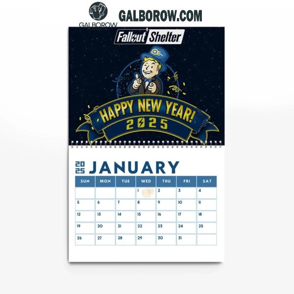 Fallout A Brand New Year 2025 Wall Hanging And Desk Calendar