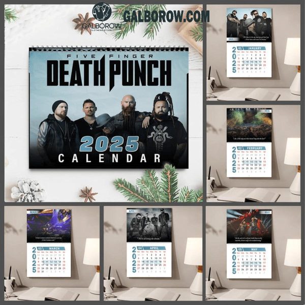 Five Finger Death Punch Happy New Year 2025 Wall Hanging Calendar