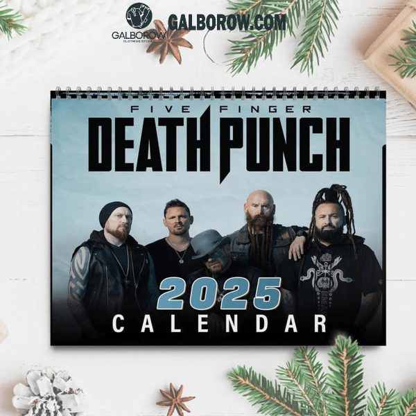 Five Finger Death Punch Happy New Year 2025 Wall Hanging Calendar