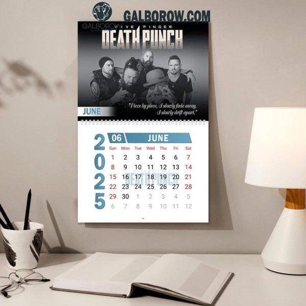 Five Finger Death Punch Happy New Year 2025 Wall Hanging Calendar