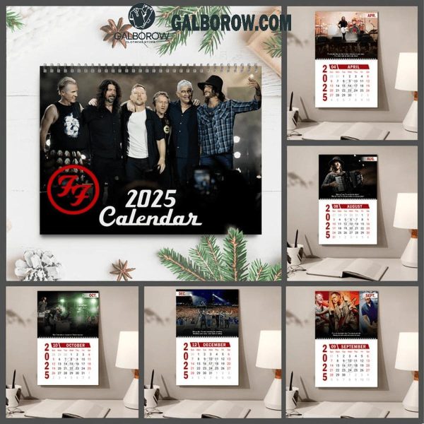 Foo Fighters Rock Band 2025 Wall Hanging Calendar