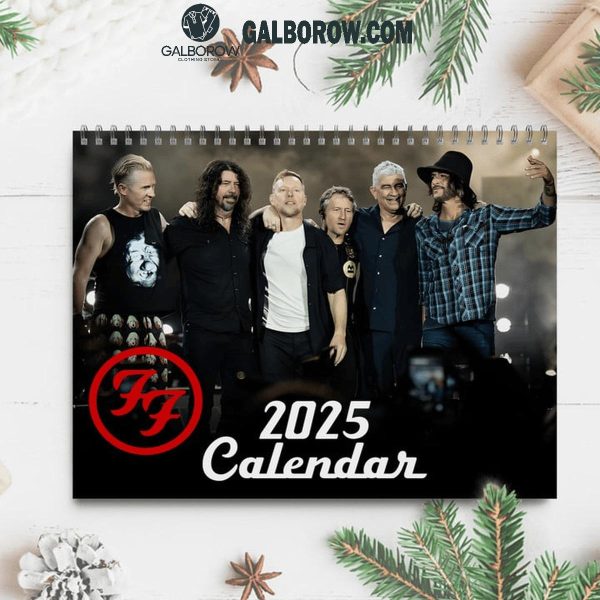 Foo Fighters Rock Band 2025 Wall Hanging Calendar