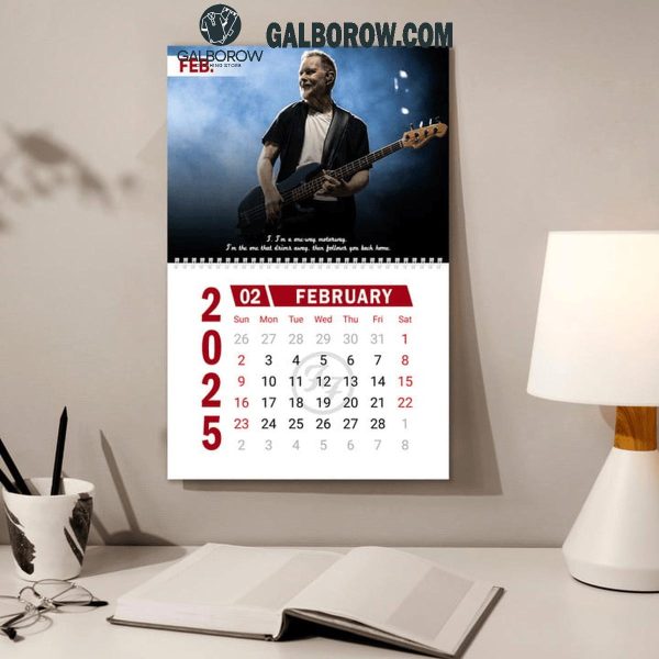 Foo Fighters Rock Band 2025 Wall Hanging Calendar