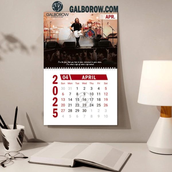 Foo Fighters Rock Band 2025 Wall Hanging Calendar