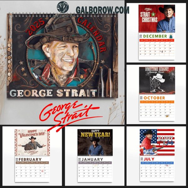 George Strait Happy New Year 2025 Wall Hanging Calendar