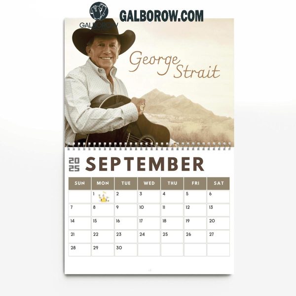 George Strait Happy New Year 2025 Wall Hanging Calendar