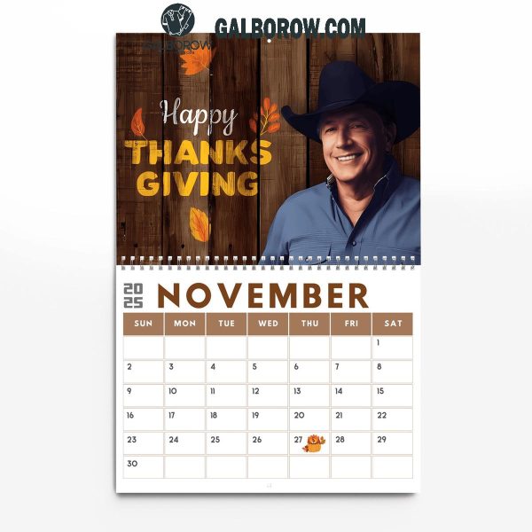 George Strait Happy New Year 2025 Wall Hanging Calendar