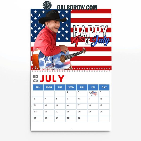 George Strait Happy New Year 2025 Wall Hanging Calendar