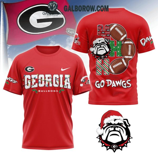 Georgia Bulldogs Football Fan Celebrating Christmas 2024 Go Dawgs Hoodie T-Shirt