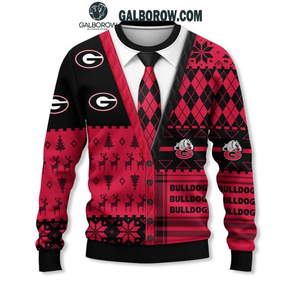 Georgia Bulldogs Football Office Style 2024 Christmas Ugly Sweater