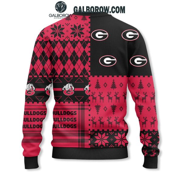 Georgia Bulldogs Football Office Style 2024 Christmas Ugly Sweater