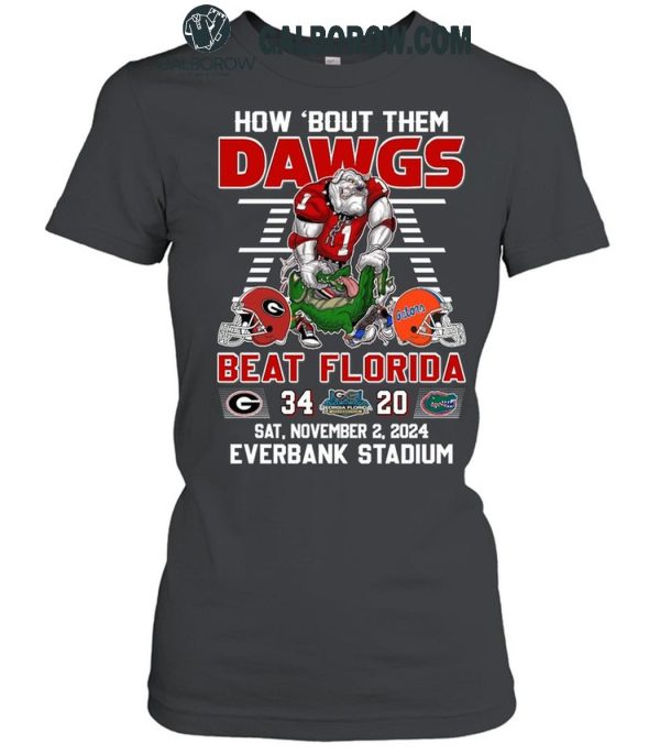 Georgia Bulldogs How ‘Bout Them Dawgs Beat Florida Gators T-Shirt