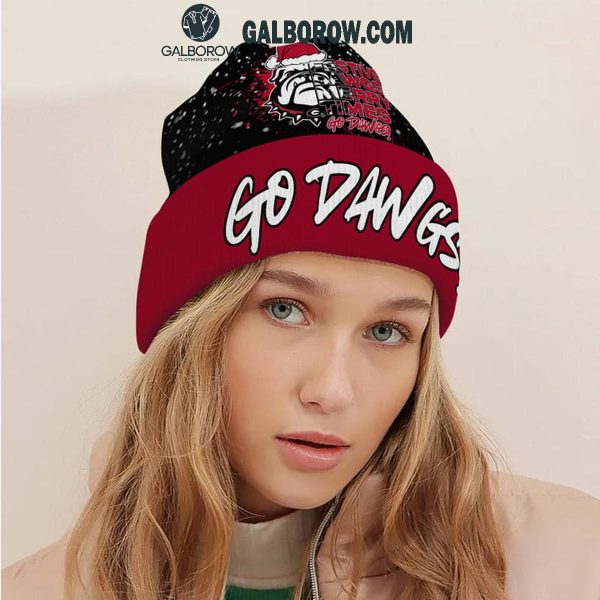 Georgia Bulldogs Festive Dawgs Merry Times Christmas Beanie Hat