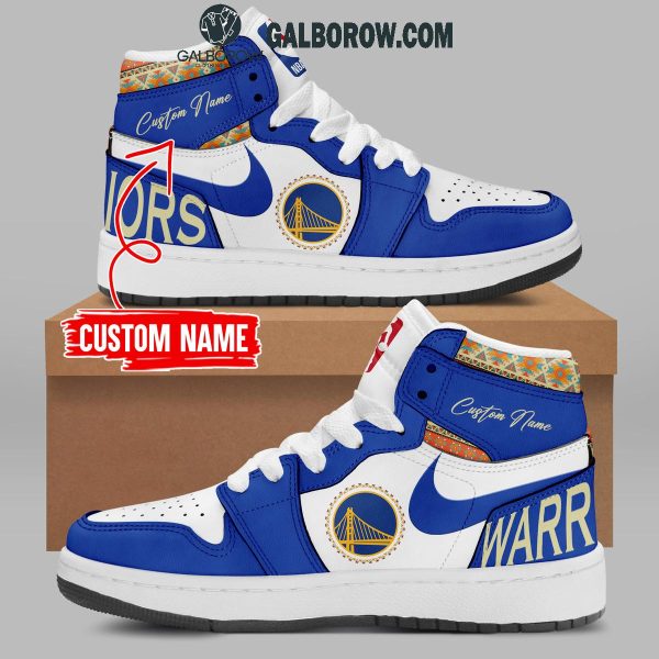 Golden State Warriors Native American Heritage Night Personalized Air Jordan 1 Shoes