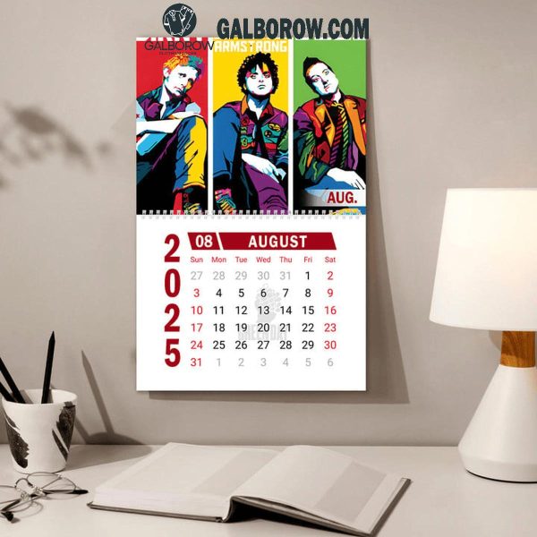 Green Day Happy New Year 2025 Wall Hanging Calendar