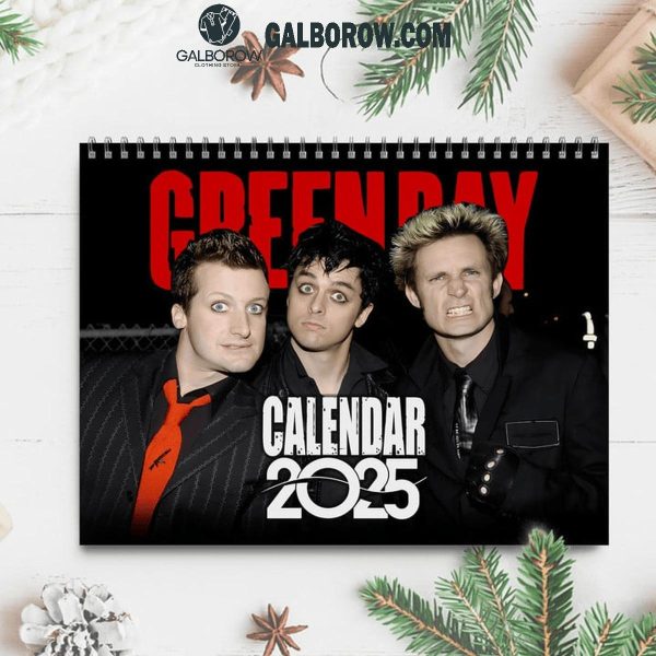 Green Day Happy New Year 2025 Wall Hanging Calendar