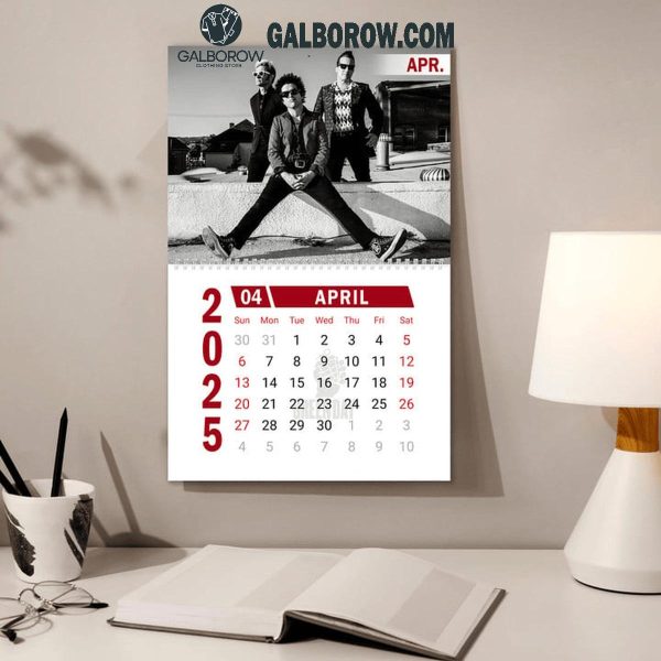 Green Day Happy New Year 2025 Wall Hanging Calendar